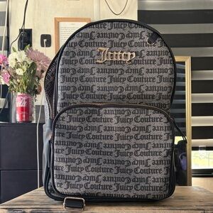 Juicy Couture Black and Gray Backpack